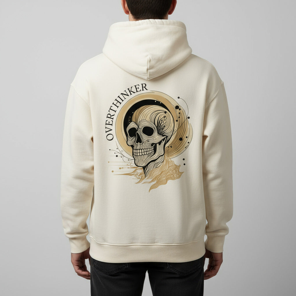 Overthinker Skull - Unisex Oversized Hoodie