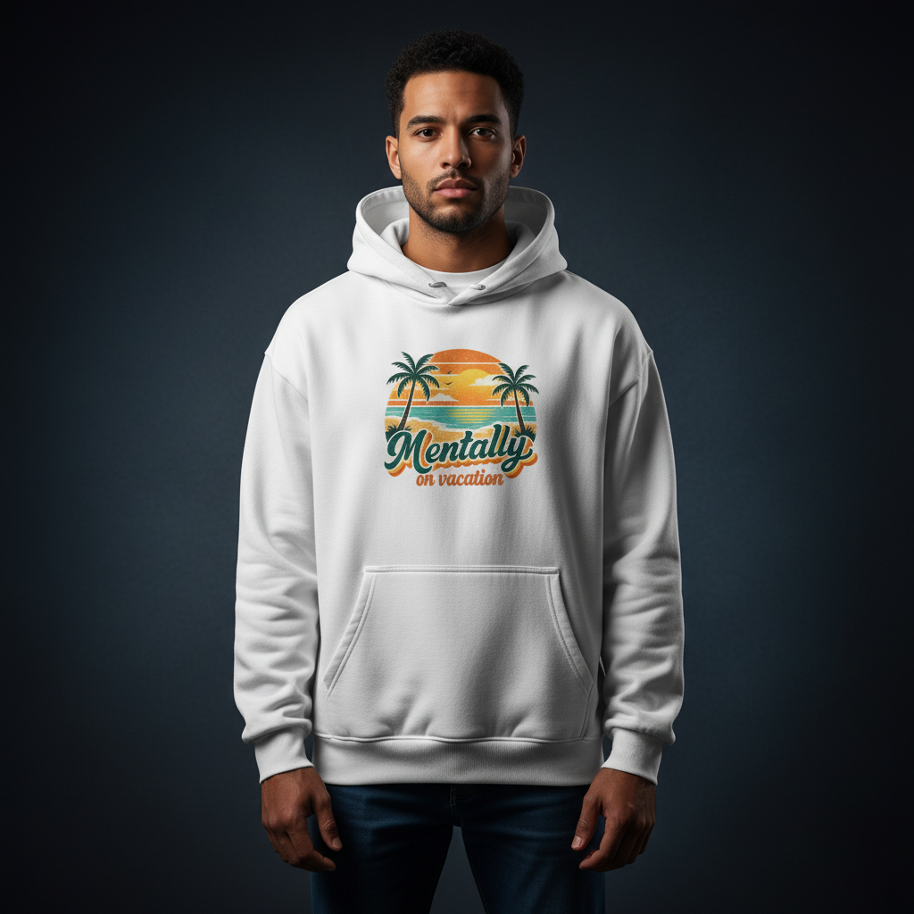 Mentally on vacation - Unisex Oversized Hoodie