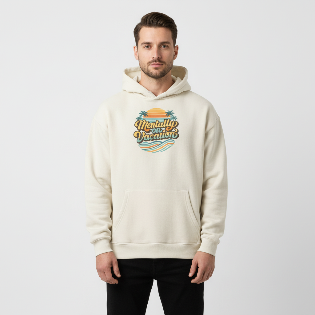 Mentally on Vac  - Unisex Oversized Hoodie