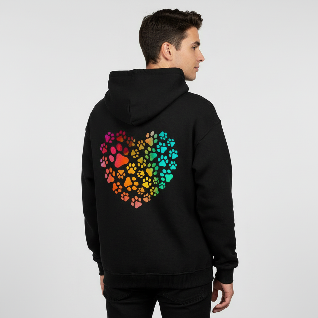 Rückendeckung mit Pfoten - Unisex Oversized Hoodie